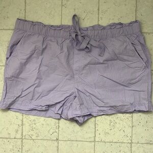 Loft XL lavender Elastic Waist Shorts with Drawstring